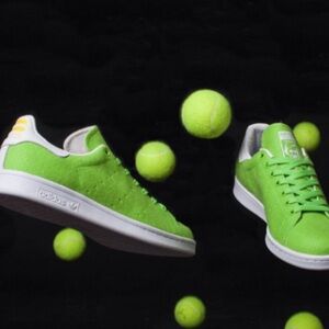 Pharrell Williams x Adidas Stan Smith Tennis Pack Lime Green Tennis Shoes.